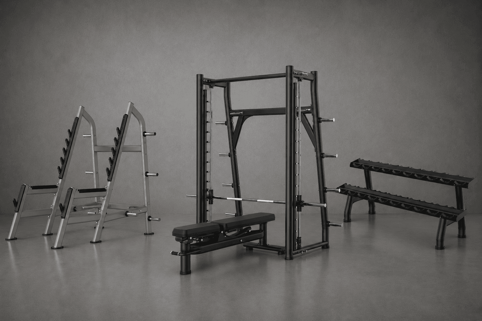 Free-Weight-Ausstattung der FATH Dynamics Serien RE60 und DR