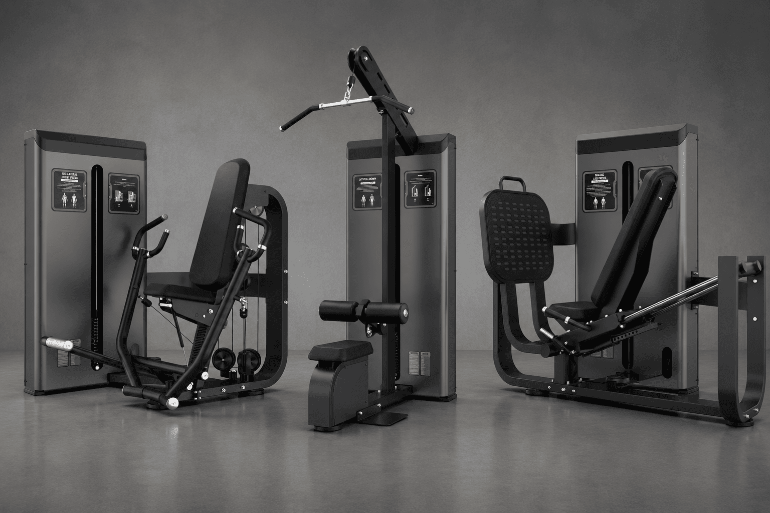 Auswahl mehrerer Kraftgeräte der FATH Dynamics AE Series