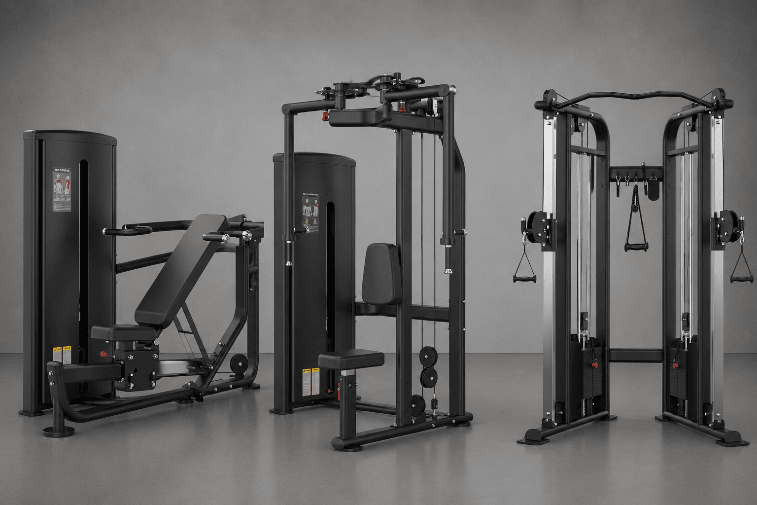 Auswahl mehrerer Kraftgeräte der FATH Dynamics BS Series
