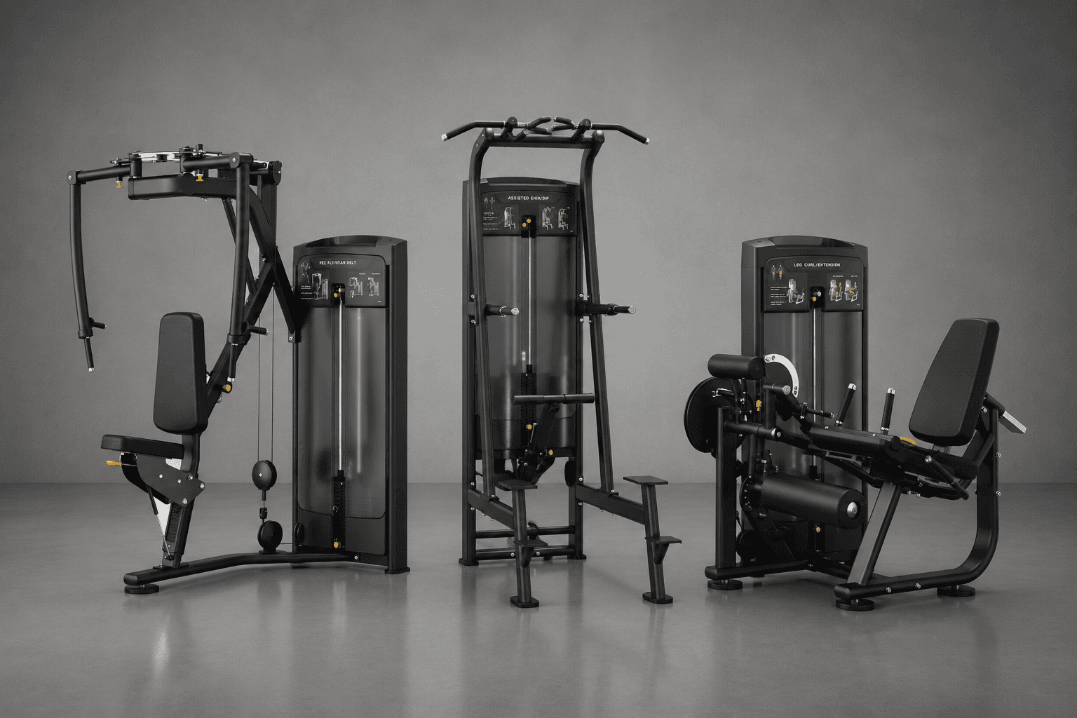 Auswahl mehrerer Kraftgeräte der FATH Dynamics RE80 Series