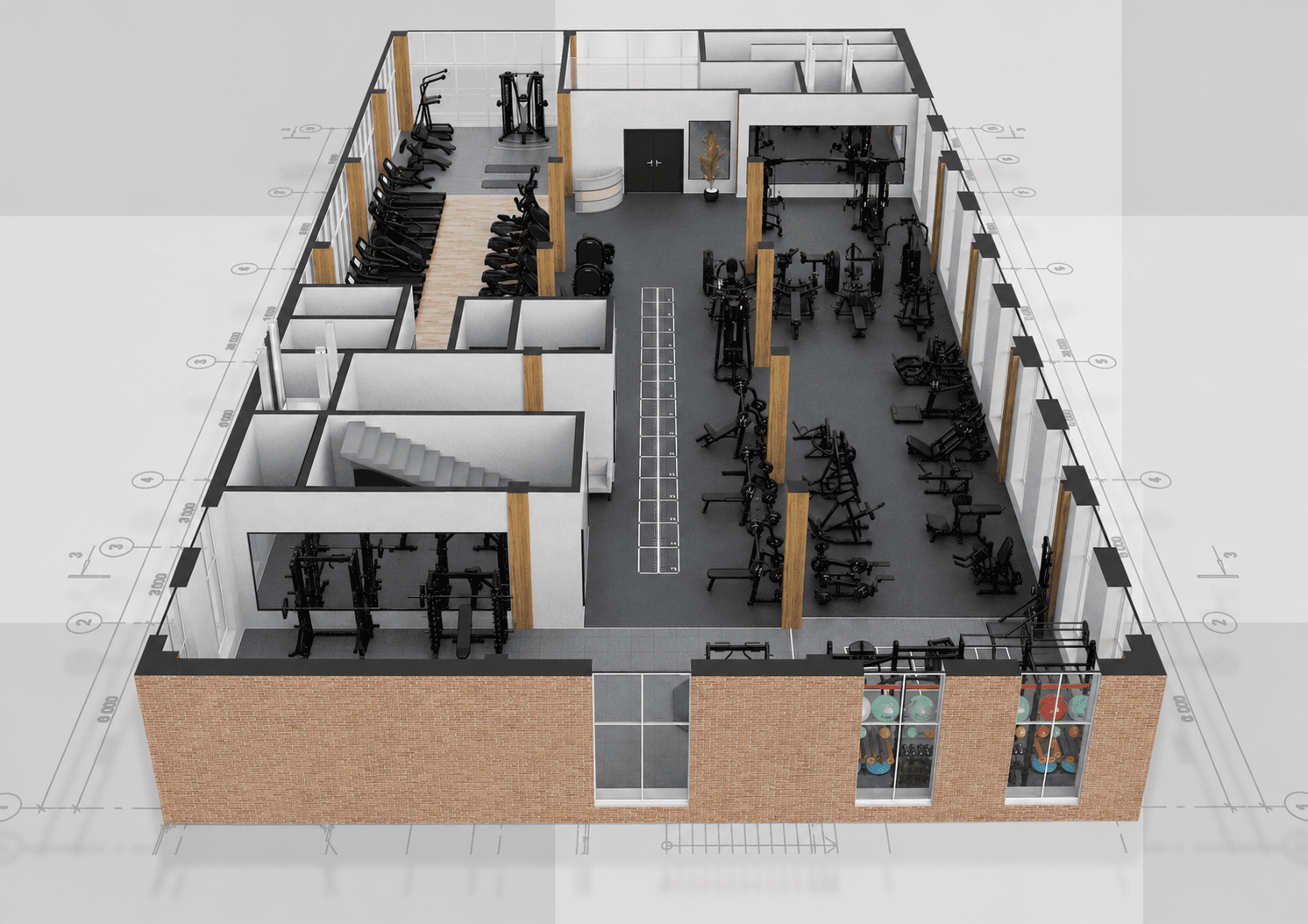 Beispielhafte 3D-Visualisierung — Planungsentwurf